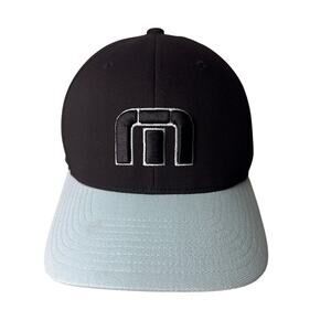 Travis Mathew Flex Fit Parasailing Golf Hat Embroidery Logo Men L/XL Blue Blk